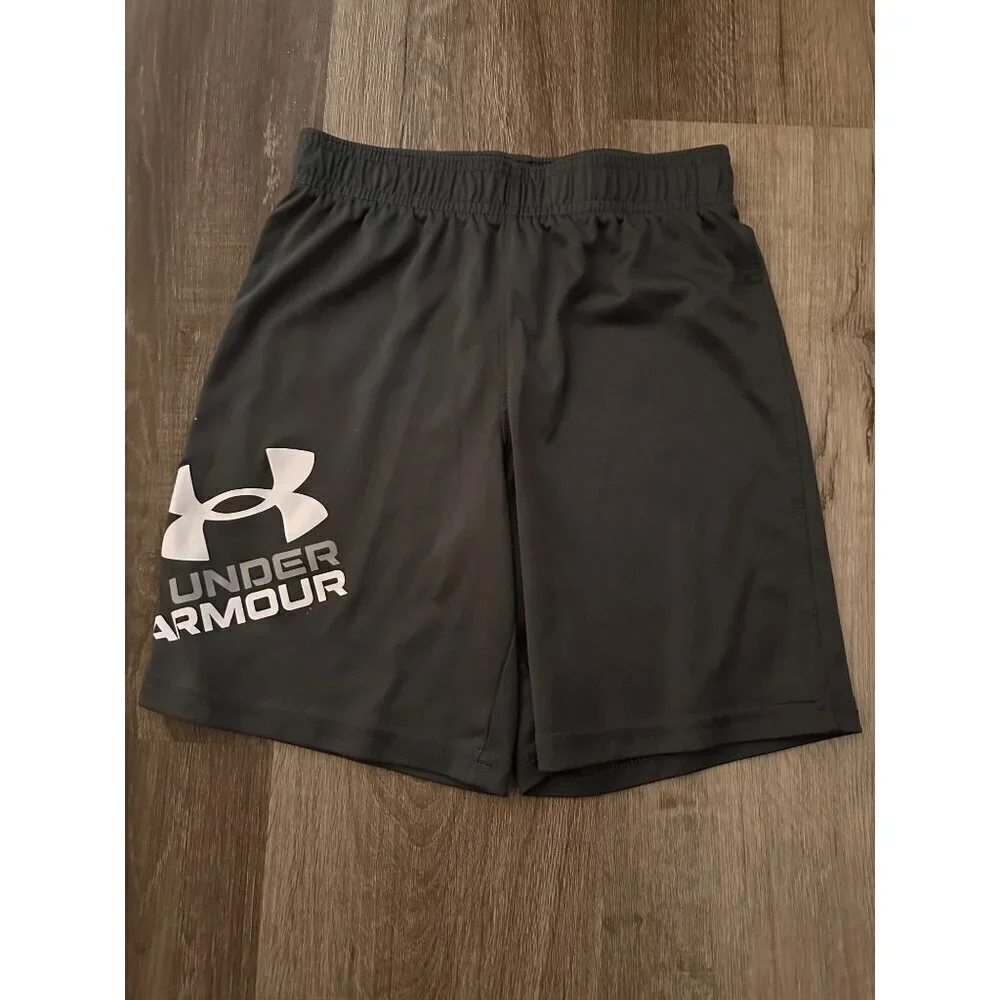 Under Armour Dark Gray Active Gym Shorts Youth 7